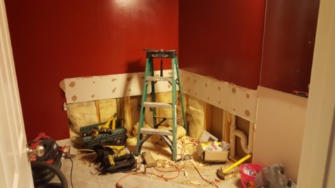 Master Bath During Remodel