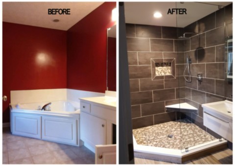 Master Bath Before and After